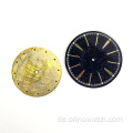 Custom Blue Golds und Stein Uhr Zifferblatt